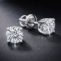 Diamond stud earring 14k 3CT ea